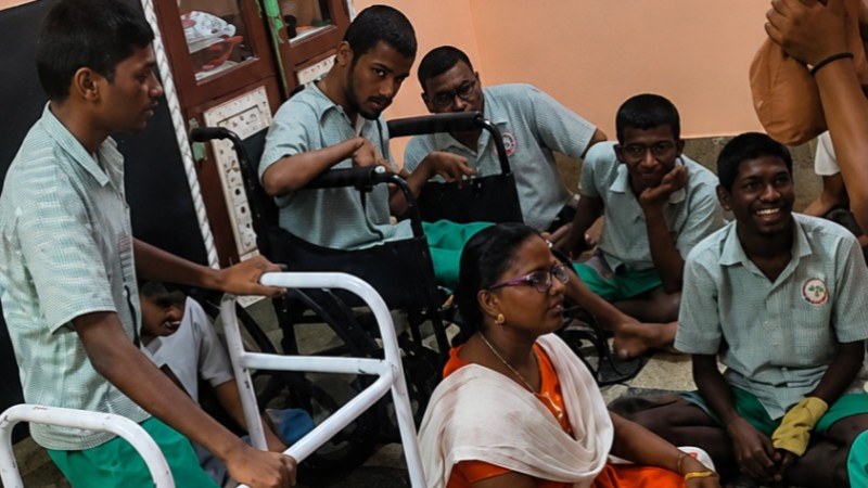 Teacher providing one-on-one support